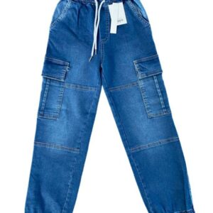 Joggers Denim Cargo c/ Recorte Elastizado